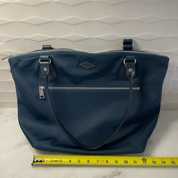 MZ Wallace Chelsea Navy Blue Tote EUC  with Silver Hardware. Beautiful/Multi-Use - Picture 4 of 14